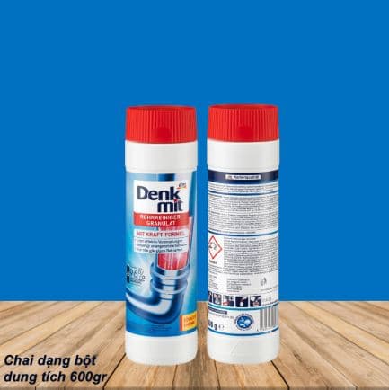 Bột thông tắc đường ống thoát sàn Denkmit - Chai 600 gr (12)