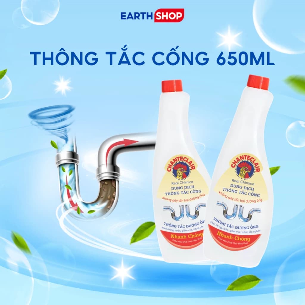 Dung dịch thông cống CHANTECLAIR hiệu quả